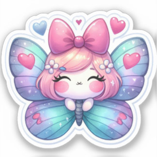 Kawaii Butterfly Sticker