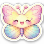 Kawaii Butterfly Sticker (Voorkant)