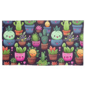 Kawaii Cactus Kussenslopen (Voorkant-Links)