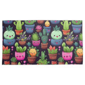 Kawaii Cactus Kussenslopen (Voorkant-Rechts)