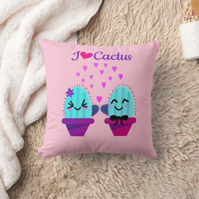 kawaii cactus liefde kussen (Deken)