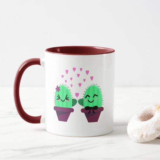 kawaii - cactus liefde mok (Met donut)