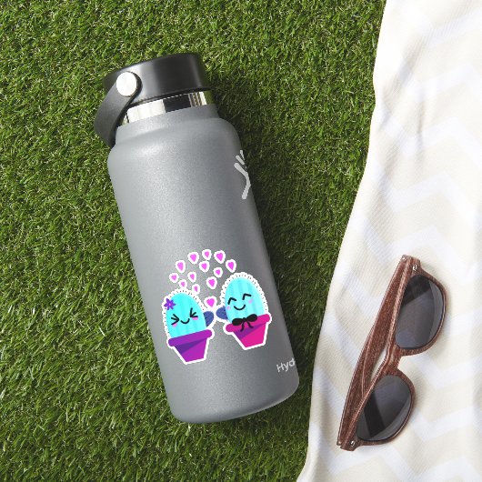 kawaii - cactus liefde sticker (HydroFlask Insitu)