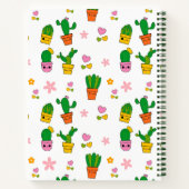 Kawaii Cactus Monogram Spiral Notebook Notitieboek (Achterkant)