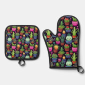 Kawaii Cactus Ovenwant Set (Voorkant)