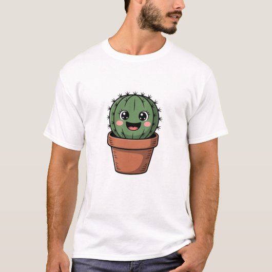 Kawaii Cactus T-shirt (Voorkant)