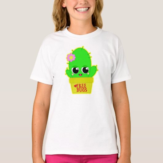 Kawaii Cactus T-shirt (Voorkant)