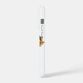 Kawaii Calico Cat Floral Peeking Art (Côté gauche)