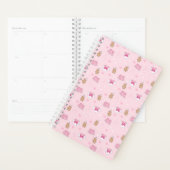 Kawaii Campus Preppy Pink Planner (Devant avec enveloppe)