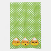 Kawaii Candy Corn Kitchen Towel Theedoek (Verticaal)