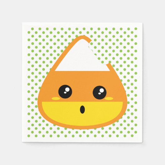 Kawaii Candy Corn Napkins Servetten (Voorkant)