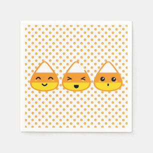 Kawaii Candy Corn Napkins Servetten
