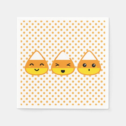 Kawaii Candy Corn Napkins Servetten (Voorkant)