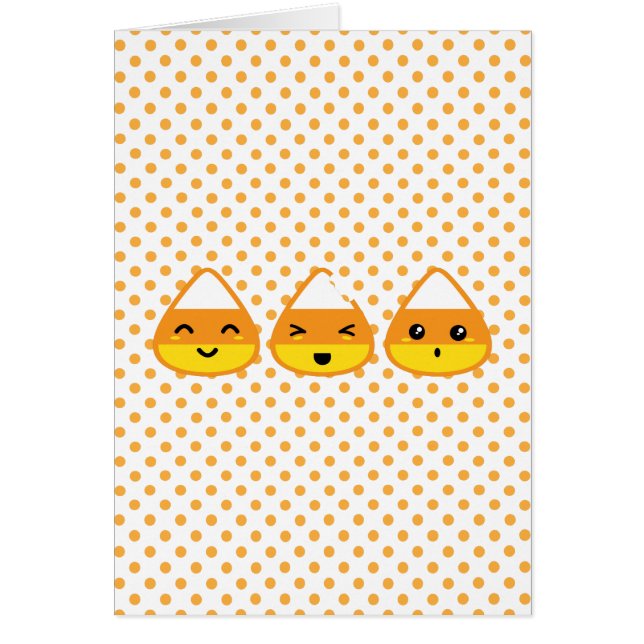 Kawaii Candy Corn Note Card (Voorkant)