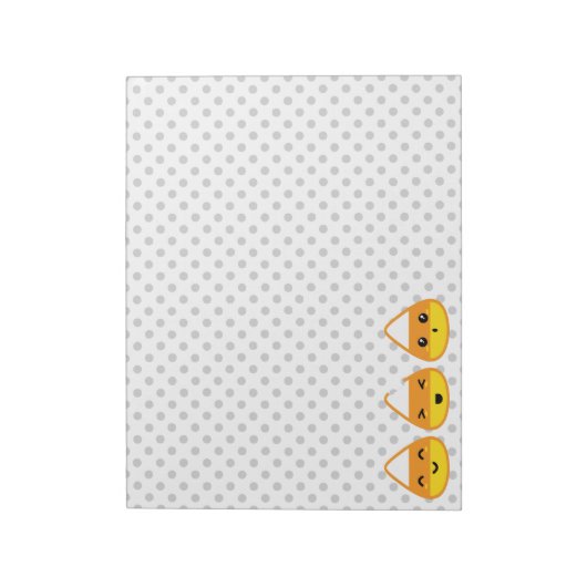 Kawaii Candy Corn Notepad Notitieblok (Gedraaid)