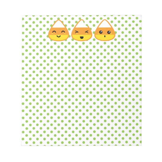 Kawaii Candy Corn Notepad Notitieblok (Voorkant)