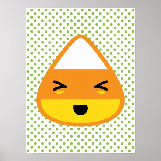 Kawaii Candy Corn Poster Print (Voorkant)
