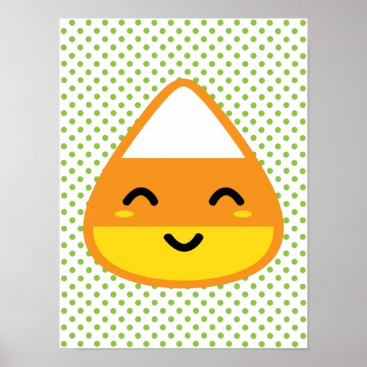 Kawaii Candy Corn Poster Print (Voorkant)