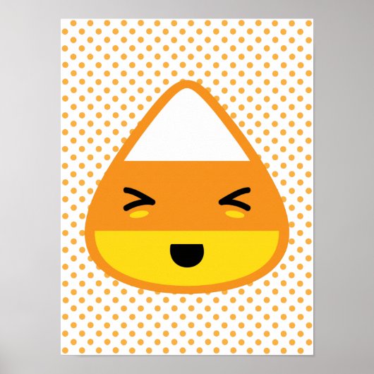 Kawaii Candy Corn Poster Print (Voorkant)
