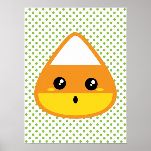 Kawaii Candy Corn Poster Print (Voorkant)