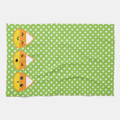 Kawaii Candy Corn Serviette de cuisine (Horizontal)