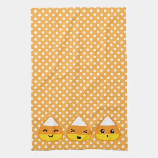 Kawaii Candy Corn Serviette de cuisine (Vertical)