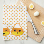 Kawaii Candy Corn Serviette de cuisine (Quart Plié)