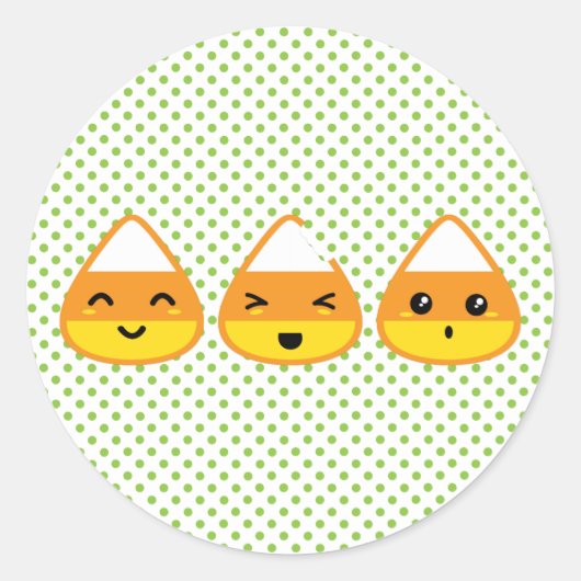 Kawaii Candy Corn Stickers (Voorkant)