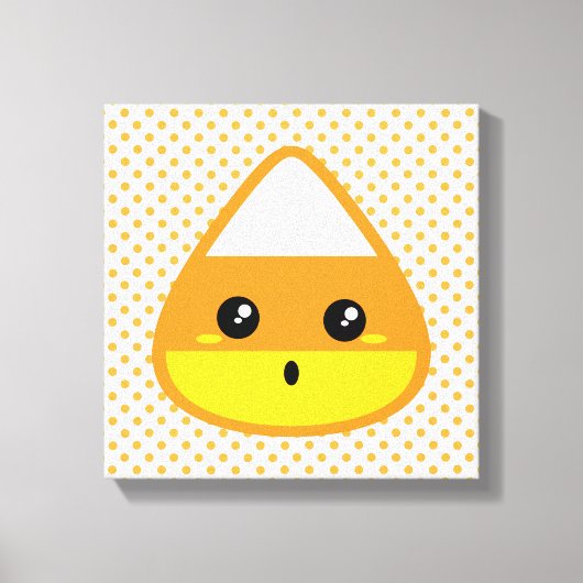 Kawaii Candy Corn Wrapped Canvas (Voorkant)