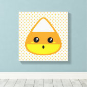 Kawaii Candy Corn Wrapped Canvas (Insitu (Houten vloer))