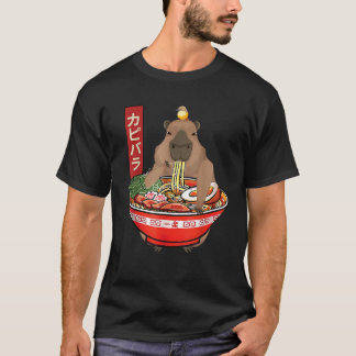 Kawaii Capybara eten Ramen Noedels Anime Japans T-shirt