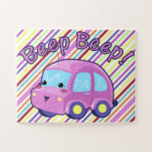 Kawaii Car Legpuzzel (Horizontaal)