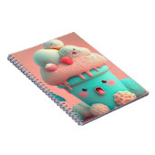 Kawaii carnet de crème glacée rose (Côté Droit)