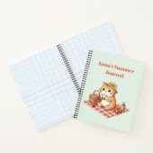 Kawaii Carnet Vintage Chat Roussi Aquarelle (Intérieur)