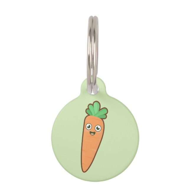 Kawaii Carrot Huisdierpenning (Voorkant)