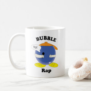 Kawaii Cartoon Bubbel Karakter Zegt "Yo!" Koffiemok