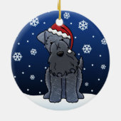 Kawaii Cartoon Kerry Blue Terrier Kerstmis Keramisch Ornament (Achterkant)