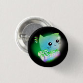 Kawaii Cartoon Kitten Button (Voorkant /achterkant)