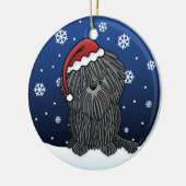 Kawaii Cartoon Puli-kerstversiering Keramisch Ornament (Links)