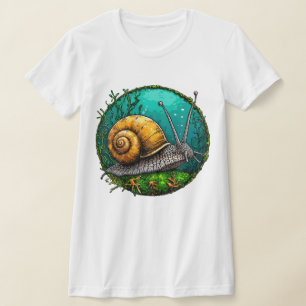 Kawaii Cartoon Slak Grappig Langzaam Leven Estheti T-shirt