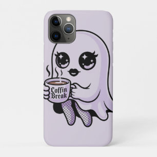 Kawaii Cartoon-spook met visnetkousen iPhone 11 Pro Hoesje