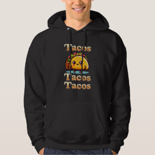 Kawaii Cartoon Tacos Hoodie