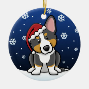 Kawaii Cartoon Tricolor Cardigan Welsh Corgi Keramisch Ornament