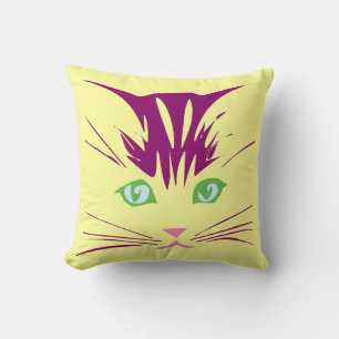 Kawaii Cartoon Zoete Mop Kittenkat Gezicht Kussen