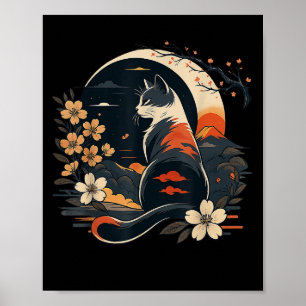 Kawaii Cat Anime Japanese Funny Art Mannen Vrouwen Poster