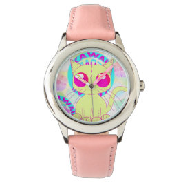 Kawaii cat cute anime design horloge
