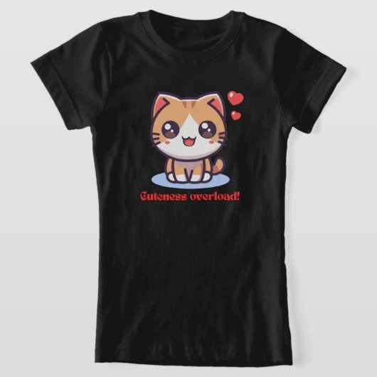 Kawaii Cat Cuteness Overload Art T-shirt (Laagn)