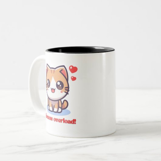 Kawaii Cat Cuteness Overload Mug (Devant gauche)