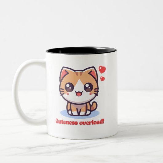 Kawaii Cat Cuteness Overload Mug (Gauche)