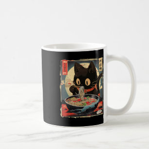 Kawaii Cat Eating Ramen Noodles Anime Gift Meisjes Koffiemok